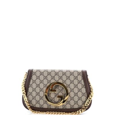 Small Blondie NM Chain Flap Bag GG Coated Canvas