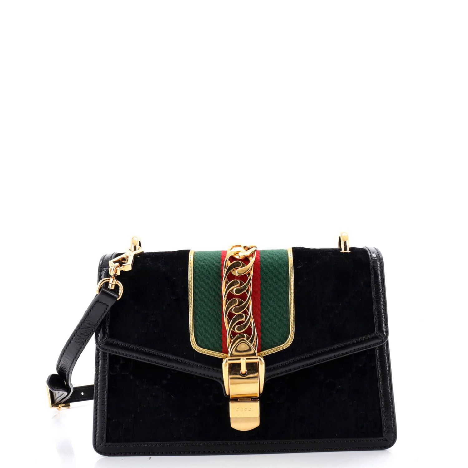 Small Sylvie Shoulder Bag GG Velvet