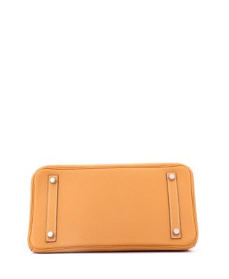 Birkin 30 Handbag Brown Clemence with Palladium Hardware