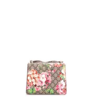 Mini Dionysus Bag Blooms Print GG Coated Canvas