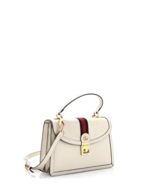 Small Ophidia Flap Top Handle Bag Leather