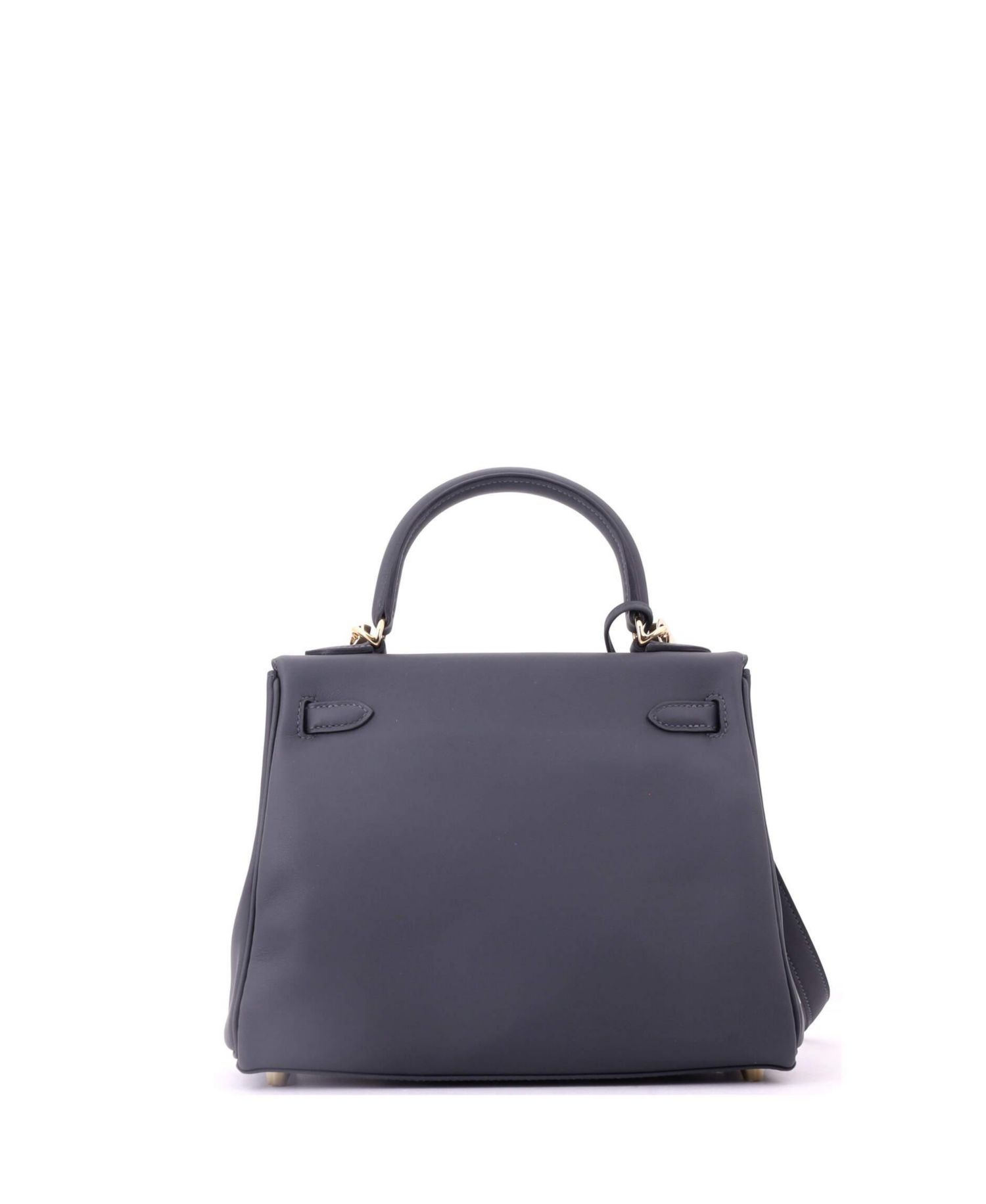 Kelly 25 Handbag Verso Swift with Permabrass Hardware