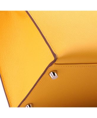 Kelly 32 Handbag Yellow Epsom with Palladium Hardware