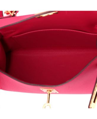 Kelly 20 Handbag Pink Epsom with Gold Hardware