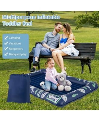 Toddler Inflatable Travel Bed with Electric Pump and Raised Bed Rails