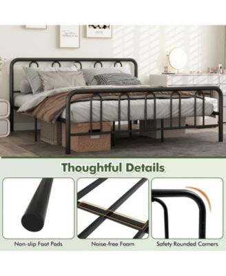 King Metal Bed Frame with Headboard