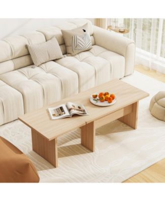 Modular L-Shaped Coffee Table Set of 2 with Multiple Configurations