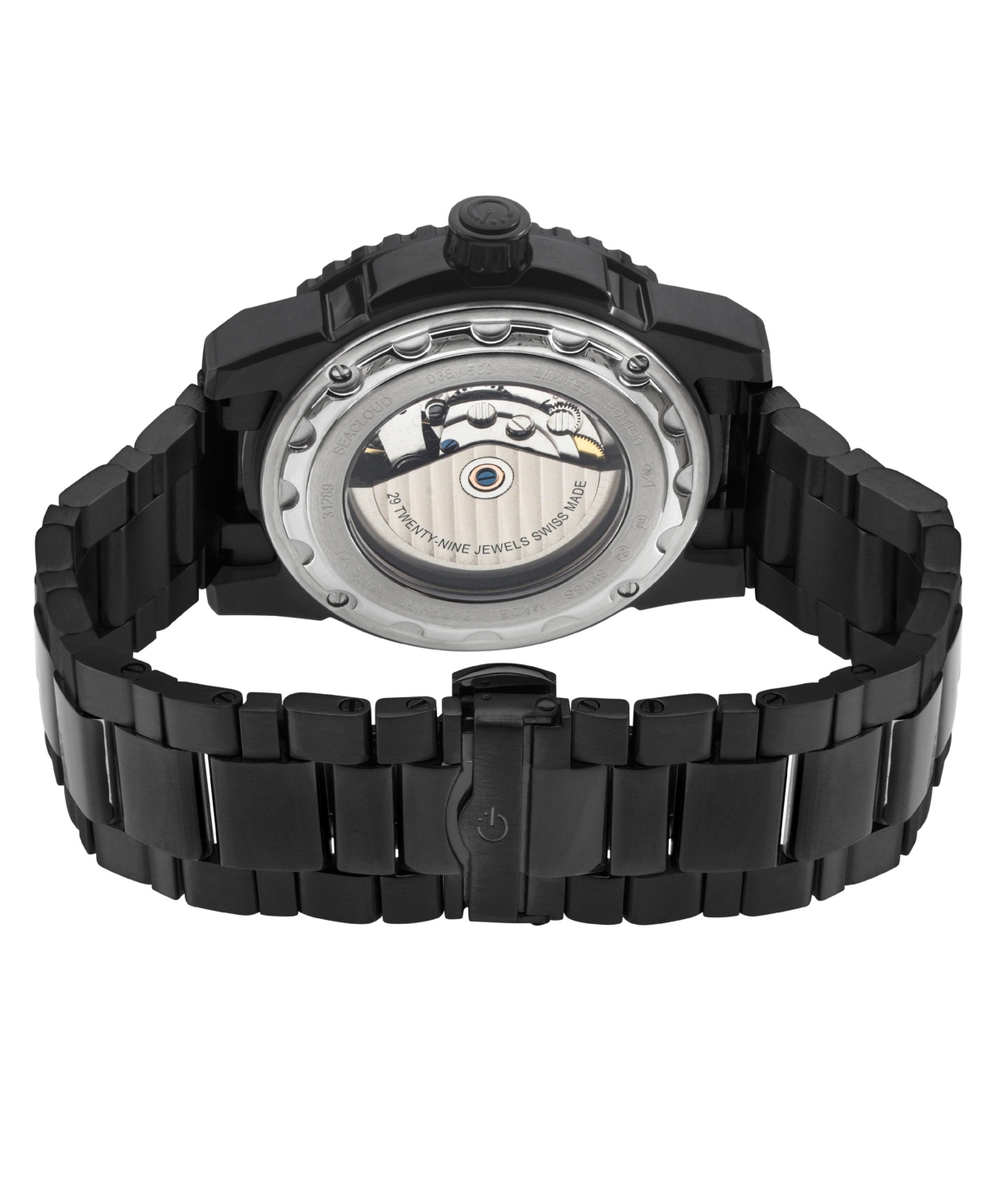Gevril Men's Seacloud Swiss Automatic Ip Black Bracelet Watch