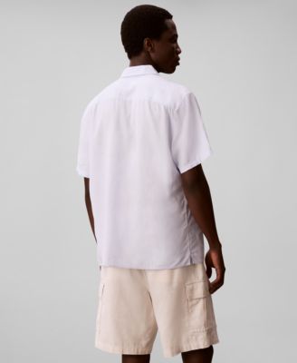 Men's Linen-Blend Classic Button-Down Shirt