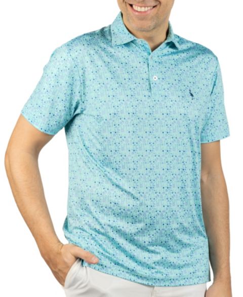 Мужское поло Tailorbyrd Hole in One Printed Performance Polo Shirt, цвет: Spearmint
