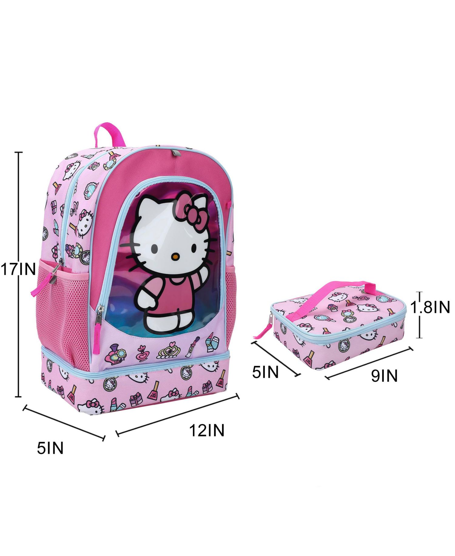 Makeup Icons 5 Piece 17 Inch Backpack Set