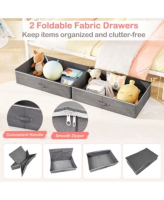 Full Kids House Bed Frame with Storage Drawers