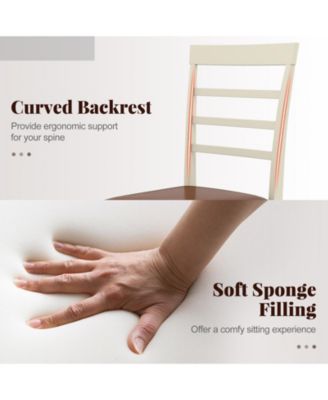 PU Leather Wooden Dining Chairs Set of Two