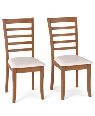 Modern Upholstered Wooden Dining Chairs Set of Two