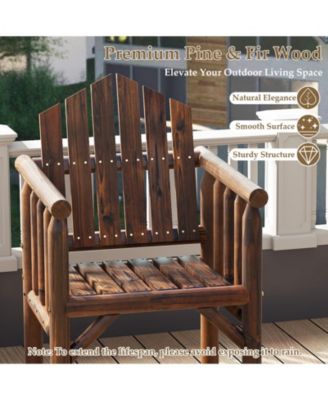 Outdoor Wooden Patio Dining Chair with Armrests