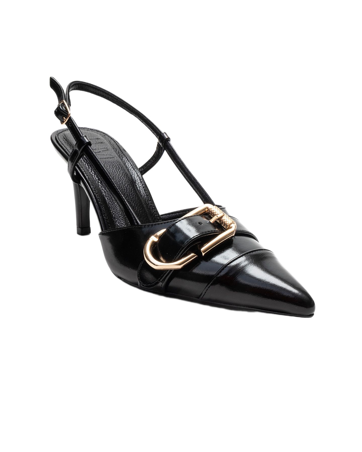 Женские туфли Prologue Shoes Noen Buckle Pointed Toe Stiletto, цвет: Чёрный — фото 1