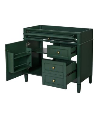 36 Inch Modern Bathroom Vanity without Top Sink, Soft Close Drawers and Adjustable Shelf for Small Spaces