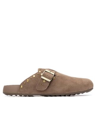 Women's Suede Clog Mule Flats