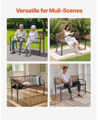 30-Inch Steel Frame Bench with Slatted Seat