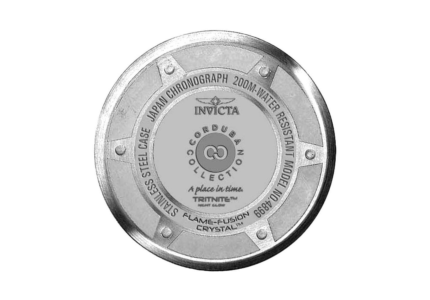 Мужские часы Invicta 4899 Corduba Quartz Chronograph Dial, цвет: Чёрный / Золотой — фото 2