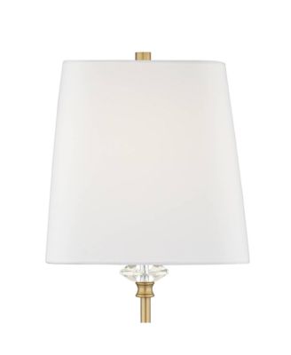 Julia 29 1/2" Tall Skinny Buffet Traditional End Table Lamp USB Dimmer Gold Finish Crystal Living Room Charging