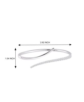 Diamond Open Bangle Bracelet (1-1/2 ct. t.w.) in 14k White Gold