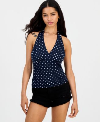 Juniors' Cropped Halter Top