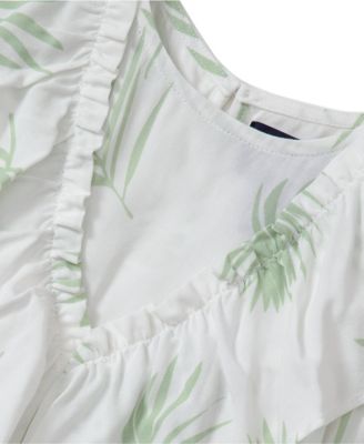 Girls Breezy V-Neck Ruffle Top