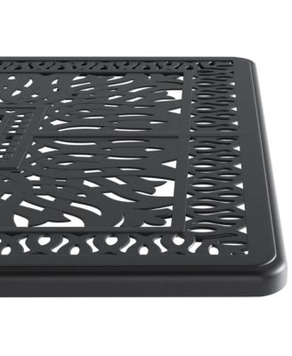 Cast Aluminum Patio Dining Table Frame and Umbrella Hole