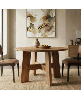 Solid Wood Dining Table Round Kitchen Table