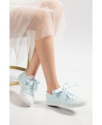 Women's Azure Lace Bloom Bridal Sneaker