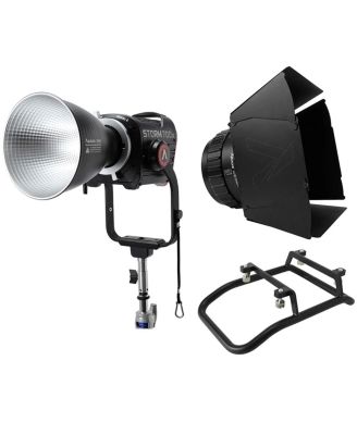 STORM Point Source BLAIR LED Light, Bundle with CF10 Fresnel and Barn Doors Kit, Skid