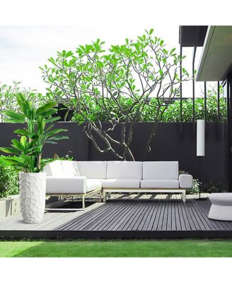 MgO Geometric Pattern Round 22" Tall Planter