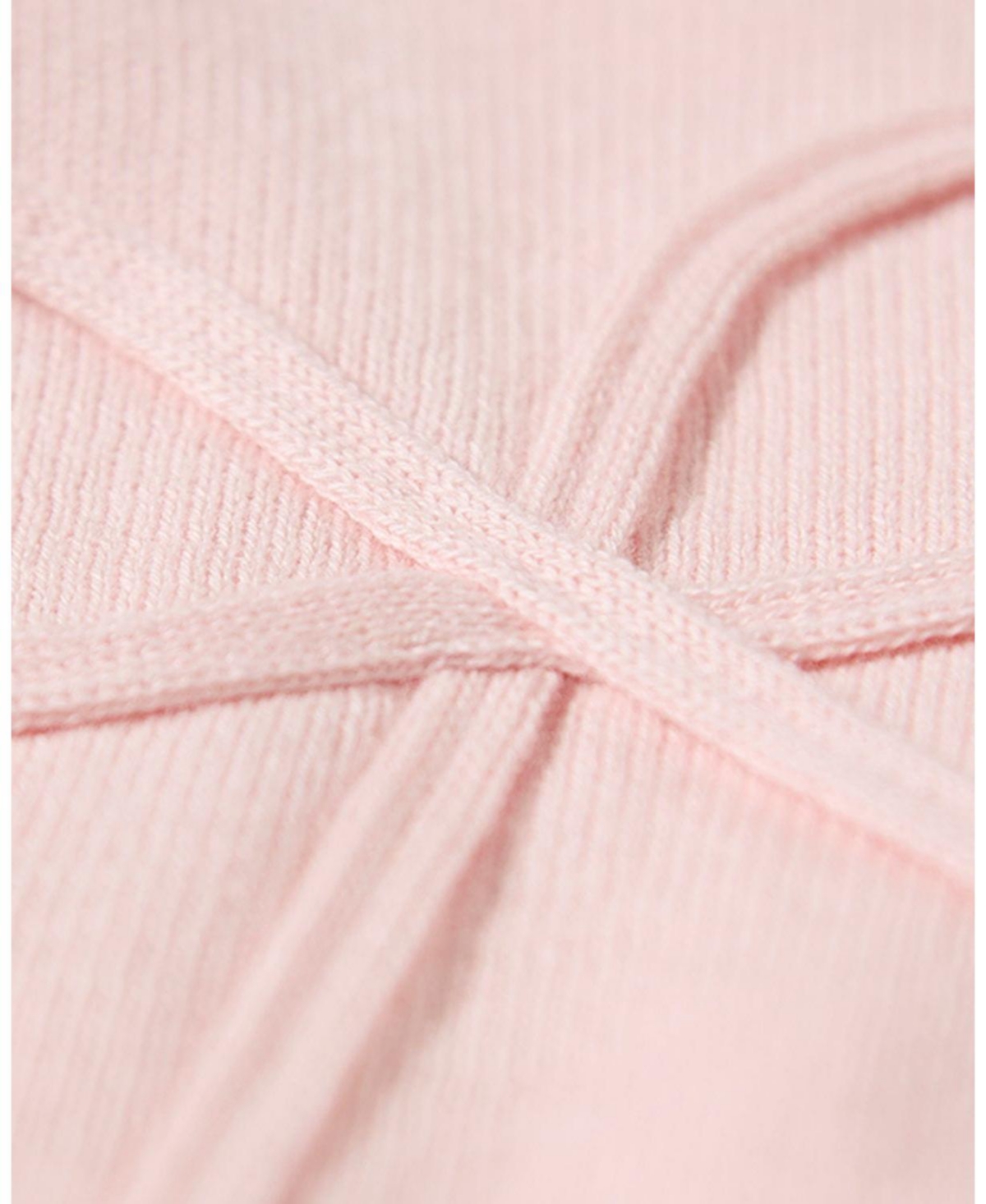 MeMoi Baby Girls 100% Cotton Mini-Ribbed Knit Footie with Tonal Bow
