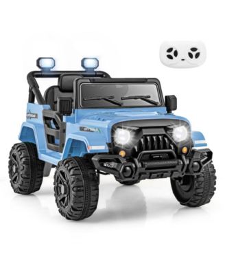 12V Kids Ride on Truck Car with Remote Control Threaded Wheels and 3 Speeds