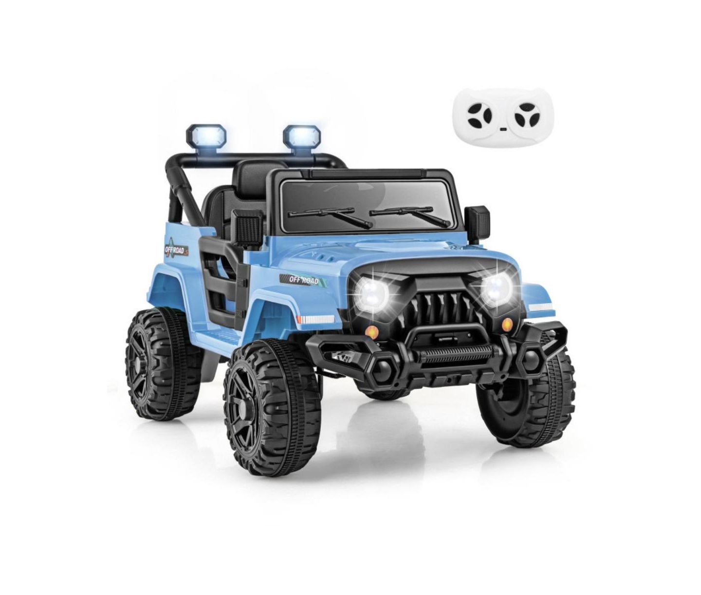 Детская игрушка HONGGE 12V Kids Ride-On Truck with Remote Control and Treaded Wheels, Ages 3-6, цвет: Тёмно-синий — фото 1
