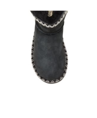 Women's Perth Genuine Shearling Fold Down Bootie with Embroidery