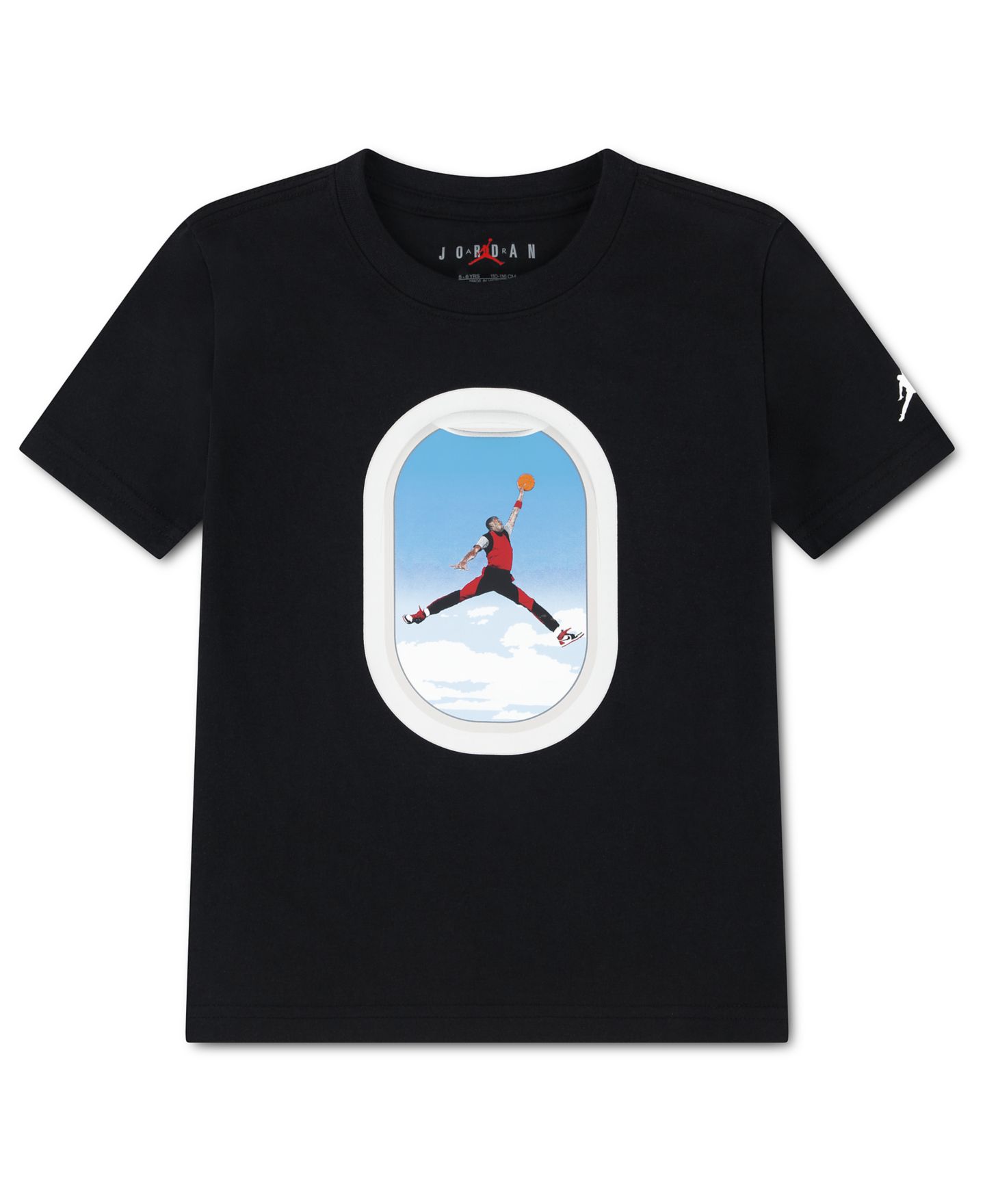 Футболка Jordan Plane Window Short-Sleeve T-Shirt для мальчиков, цвет: Чёрный — фото 5