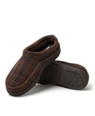 Men's Thompson Plaid Moccasin Toe Clog House Shoe Slipper