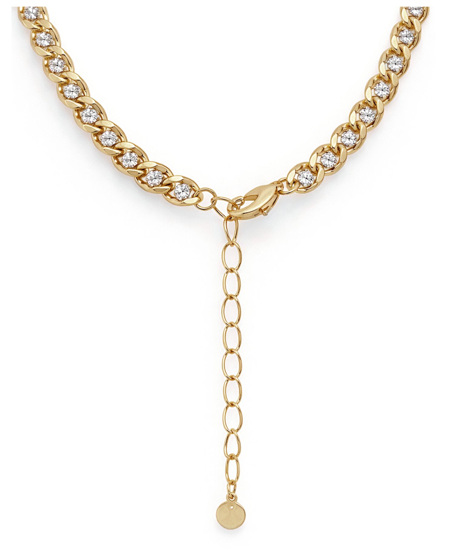 Clear Cubic Zirconia Cuban Chain Necklace