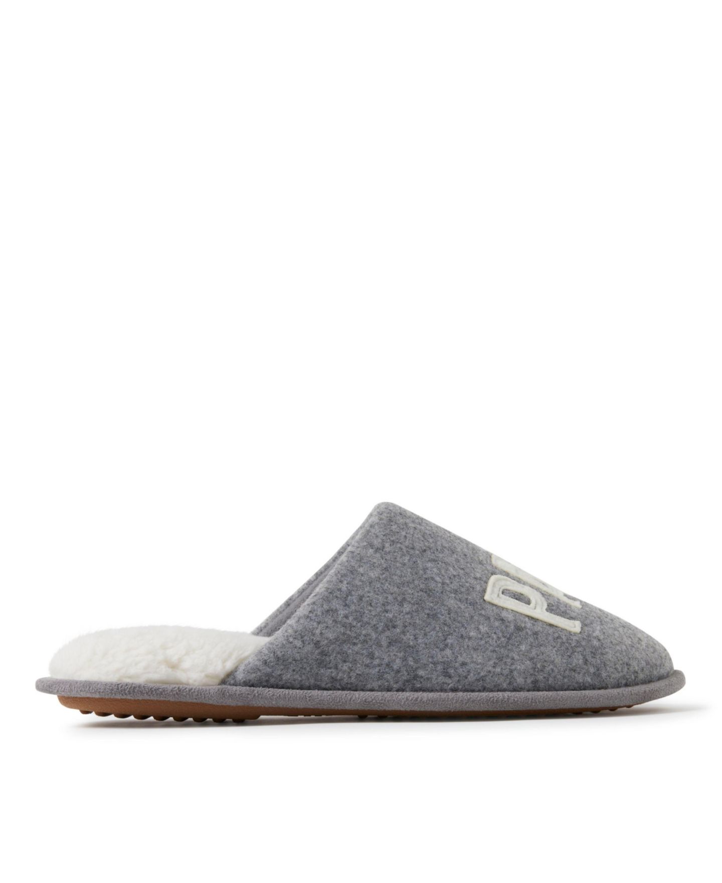 Мужские тапочки Dearfoams Carson Papa Bear Dad Scuff Slipper, цвет: Светлый меланжевый серый — фото 5