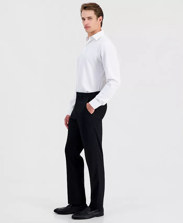 Men's Slim-Fit Stretch Solid Suit Pants - thumbnail 2