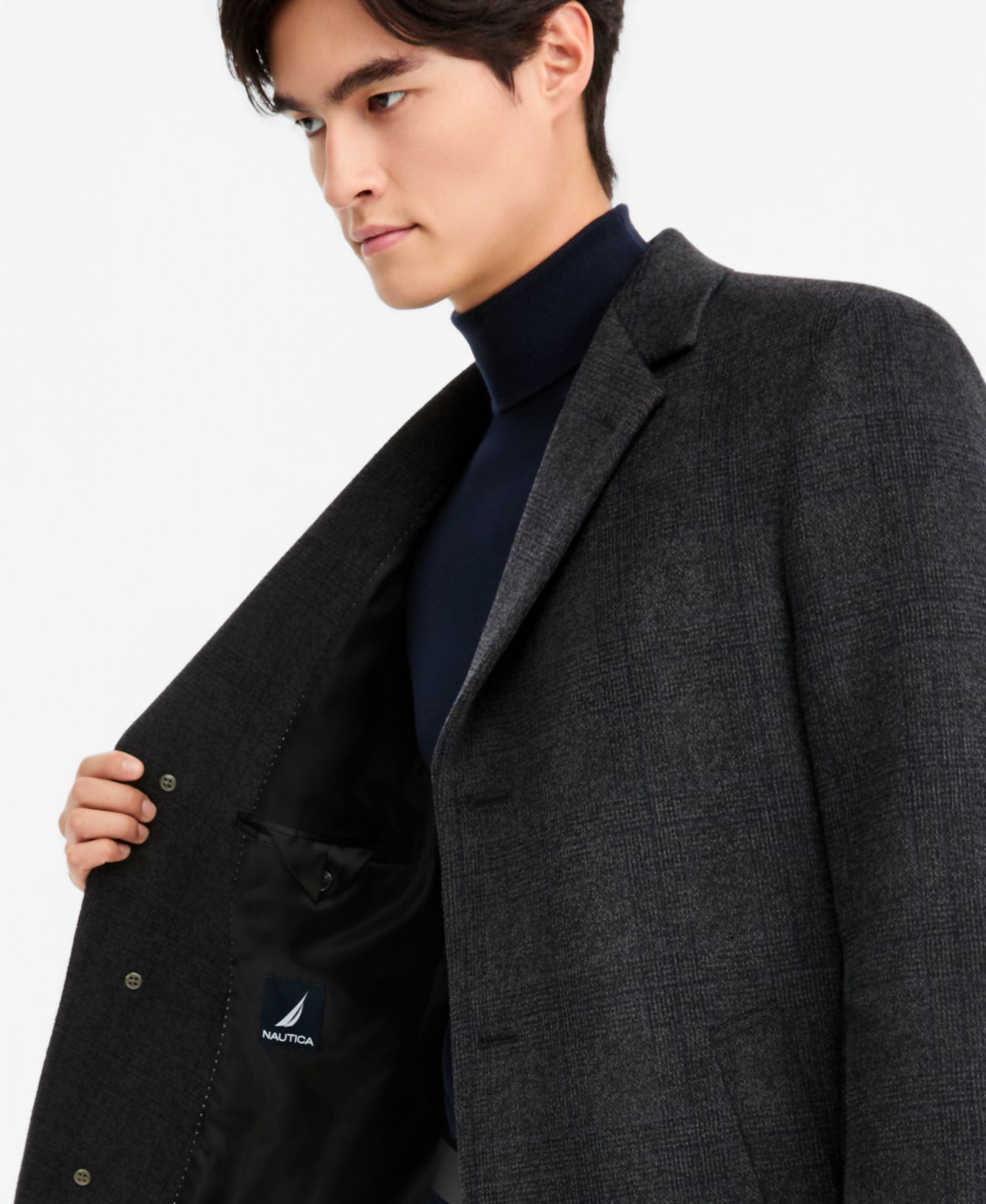 Men's Modern-Fit Wool-Blend Overcoat