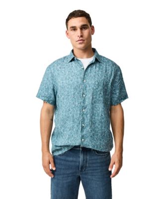 Men's Relax Fit Short Sleeve Linen Shirt