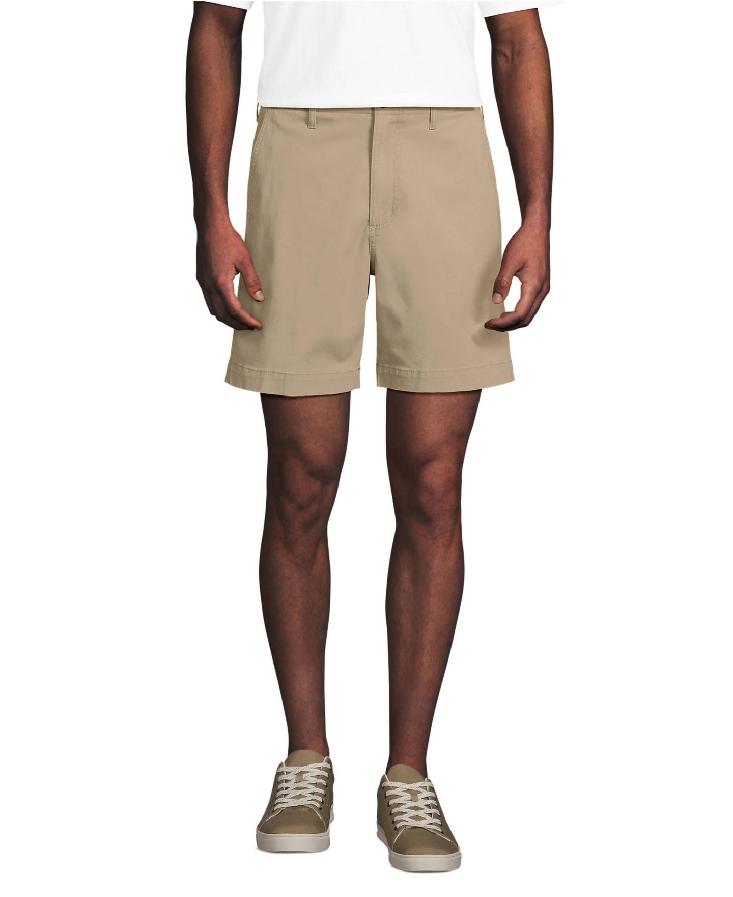 Мужские шорты Lands' End Knockabout 7" Classic Fit Chino Short, цвет: Пустынный рыжевато-коричневый — фото 1