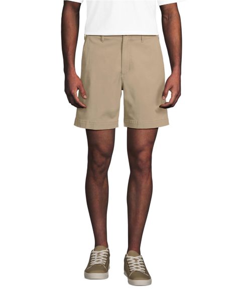 Мужские шорты Lands' End Knockabout 7" Classic Fit Chino Short, цвет: Пустынный рыжевато-коричневый