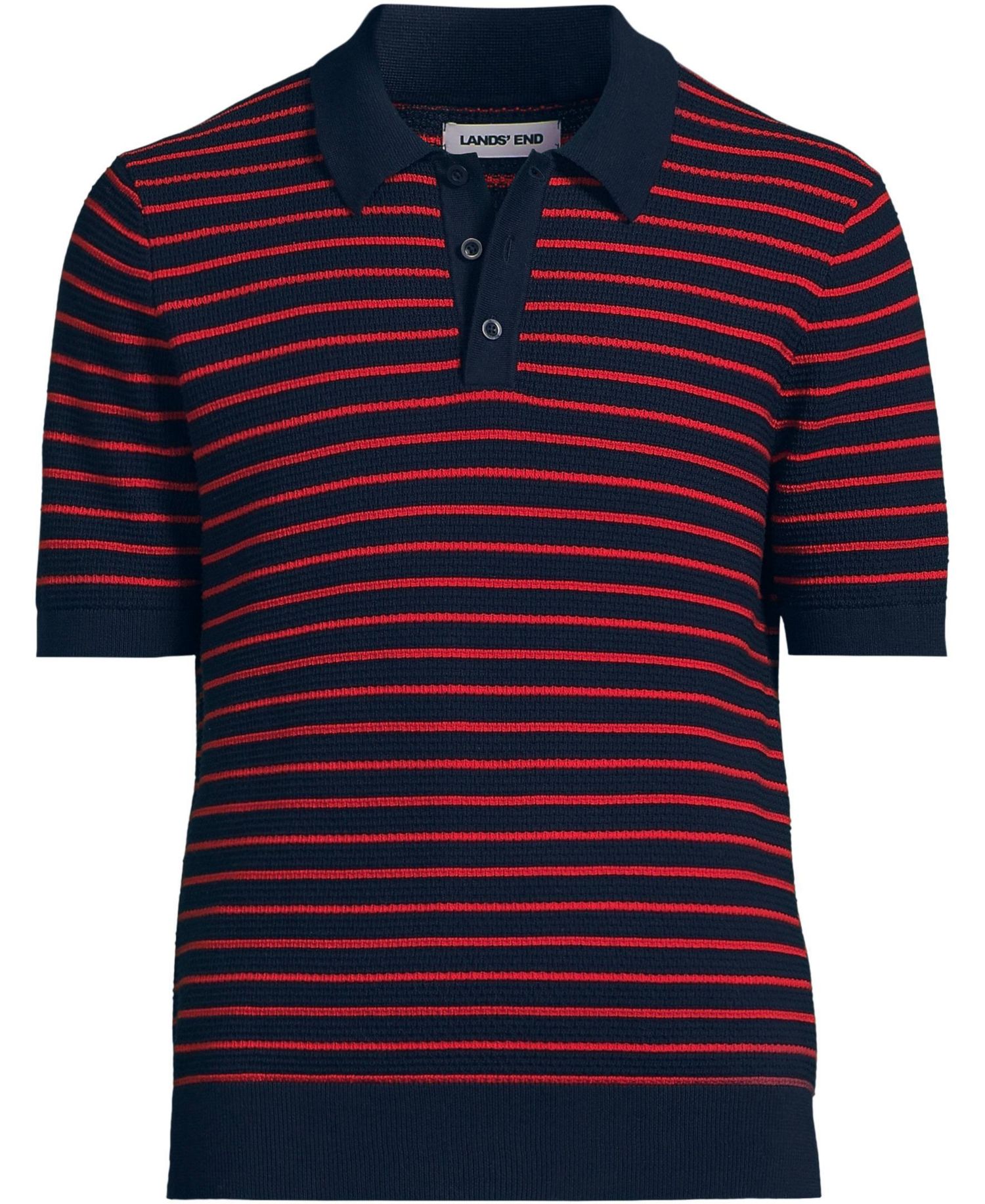 Men's Short Sleeve Fine Gauge Sweater Polo