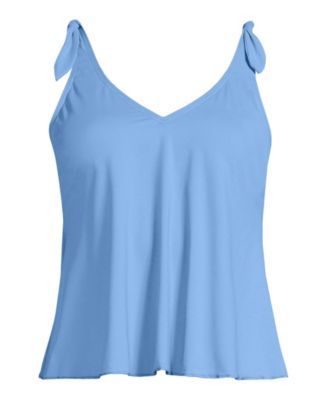 Women's D-Cup Tie Shoulder Flutter Tankini Top