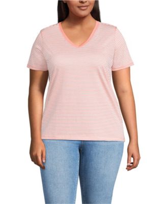Plus Size Supima Cotton V-Neck T-Shirt