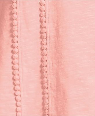 Women's Slub Short Sleeve Notch Neck Top